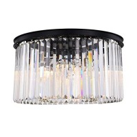 Urban Classic 1238F26Mb-Rc Sydney 8 Light Flush Mount Royal Cut Crystals - Matte Black