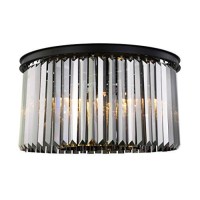 Urban Classic 1238F26Mb-Ss-Rc Sydney 8 Light Flush Mount Royal Cut Crystals - Matte Black