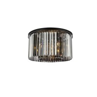 Urban Classic 1238F26Mb-Ss-Rc Sydney 8 Light Flush Mount Royal Cut Crystals - Matte Black