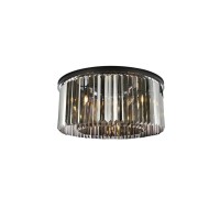 Urban Classic 1238F31Mb-Ss-Rc Sydney 8 Light Flush Mount Royal Cut Crystals - Matte Black