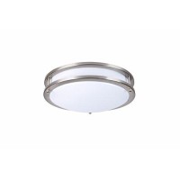 Elitco Lighting Cf3206 14 In Led Double Ring Ceiling Flush - Brushed Nickel