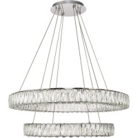 Elegant Lighting 3503G32C Monroe Integrated Led Chip Light Chrome Chandelier