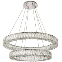 Elegant Lighting 3503G32C Monroe Integrated Led Chip Light Chrome Chandelier