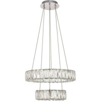 Elegant Lighting 3503G18C 12 X 177 In Monroe Integrated Led Chip Light Chrome Pendant