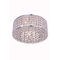 Elegant Lighting V2914F12C-Rc Amelie 4 Light Flush Mount, Royal Cut Crystals - Chrome