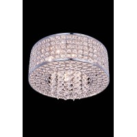 Elegant Lighting V2914F12C-Rc Amelie 4 Light Flush Mount, Royal Cut Crystals - Chrome