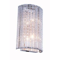 Elegant Lighting V2092W7C-Rc Influx 2 Light Wall Sconce Royal Cut Crystals - Chrome