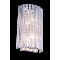 Elegant Lighting V2092W7C-Rc Influx 2 Light Wall Sconce Royal Cut Crystals - Chrome