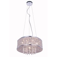 Elegant Lighting V2914D16C-Rc 5 X 16 In Amelie 6 Light Chrome Pendant - Royal Cut Crystals