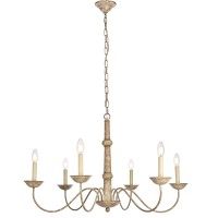 Elegant Lighting Ld6007D35Wd 216 X 35 In Merritt Collection Weathered Dove Chandelier