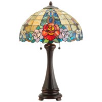 Meyda 138121 25 In Rose Vine Table Lamp