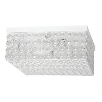 Lalia Home Glam 2 Light 12 Inch Square Flush Mount, White