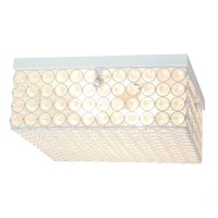 Lalia Home Glam 2 Light 12 Inch Square Flush Mount, White