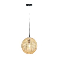 Lalia Home Ball Shaped Rattan Pendant