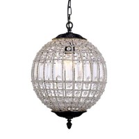 Elegant Lighting 1205D12Db-Rc 12 Dia X 185 H In Olivia Pendant Lamp - Dark Bronze Royal Cut Crystal Clear