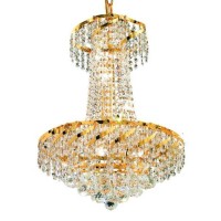 Elegant Lighting Veca1D18G-Rc 22 X 18 In Belenus 6 Light Gold Pendant