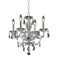 Elegant Lighting V7834D17C-Rc 18 X 17 In Princeton 4 Light Chrome Pendant - Royal Cut Crystals