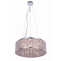 Elegant Lighting V2914D20C-Rc 6 X 20 In Amelie 8 Light Chrome Pendant - Royal Cut Crystals