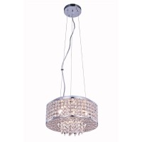 Elegant Lighting V2914D12C-Rc 45 X 12 In Amelie 4 Light Chrome Pendant - Royal Cut Crystals