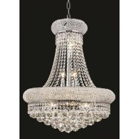 Elegant Lighting 1800D20C-Rc 20 D X 26 In Primo Collection Hanging Fixture - Royal Cut- Chrome