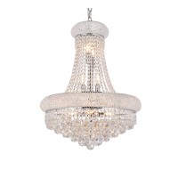 Elegant Lighting 1800D20C-Rc 20 D X 26 In Primo Collection Hanging Fixture - Royal Cut- Chrome