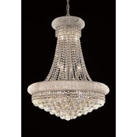 Elegant Lighting 1800D24C-Rc 24 D X 32 In Primo Collection Hanging Fixture - Royal Cut- Chrome