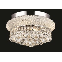 Elegant Lighting 1800F12C-Rc 12 D X 6 In Primo Collection Flush Mount - Royal Cut- Chrome