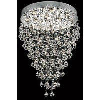 Elegant Lighting 2006D28C-Rc 28 D X 36 In Galaxy Collection Hanging Fixture - Royal Cut- Chrome