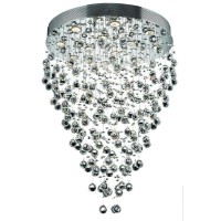 Elegant Lighting 2006D28C-Rc 28 D X 36 In Galaxy Collection Hanging Fixture - Royal Cut- Chrome