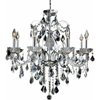 Elegant Lighting 2015D26C-Rc 26 D X 23 In St Francis Collection Hanging Fixture - Royal Cut- Chrome