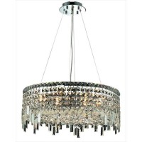 Elegant Lighting 2031D24C-Rc 24 Dia X 75 H In Maxim Collection Hanging Fixture - Royal Cut- Chrome Finish