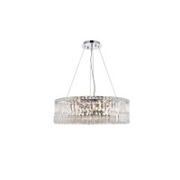 Elegant Lighting 2030D24C-Rc 24 Dia X 75 H In Maxim Collection Hanging Fixture - Royal Cut- Chrome Finish