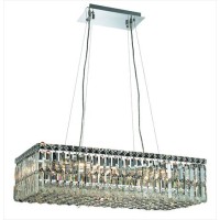 Elegant Lighting 2034D28C-Rc 28 L X 14 W X 75 H In Maxim Collection Hanging Fixture - Royal Cut- Chrome Finish