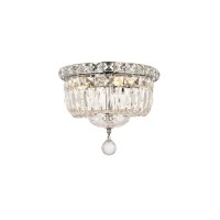 2528 Tranquil Collection Flush Mount D10In H8In Lt:4 Chrome Finish (Royal Cut Crystals)