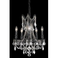 Elegant Lighting 9205D18Db-Rc 18 Dia X 19 H In Rosalia Collection Hanging Fixture - Dark Bronze Finish- Royal Cut