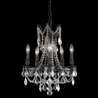 Elegant Lighting 9205D18Db-Rc 18 Dia X 19 H In Rosalia Collection Hanging Fixture - Dark Bronze Finish- Royal Cut