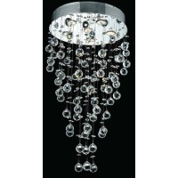 Elegant Lighting 2006D18C-Rc 18 D X 32 In Galaxy Collection Hanging Fixture - Royal Cut- Chrome