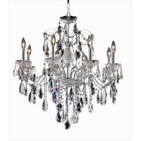 Elegant Lighting 2016D26C-Rc 26 D X 23 In St Francis Collection Hanging Fixture - Royal Cut- Chrome