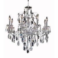 Elegant Lighting 2016D26C-Rc 26 D X 23 In St Francis Collection Hanging Fixture - Royal Cut- Chrome