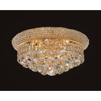 Elegant Lighting 1800F14G-Rc 14 D X 8 In Primo Collection Flush Mount - Royal Cut- Gold