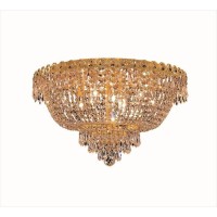 Elegant Lighting 1900F20G-Rc 20 D X 12 In Century Collection Flush Mount - Royal Cut- Gold