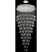 Elegant Lighting 2006G28C-Rc 28 D X 30 In Galaxy Collection Large Hanging Fixture - Royal Cut- Chrome