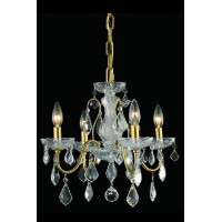 Elegant Lighting 2015D17G-Rc 17 D X 15 In St Francis Collection Hanging Fixture - Royal Cut- Gold