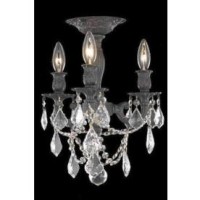 Elegant Lighting 9203F13Db-Gt-Rc 13 Dia X 14 H In Rosalia Collection Flush Mount - Dark Bronze Finish Royal Cut