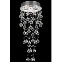 Elegant Lighting 2006F12C-Rc 12 D X 30 In Galaxy Collection Flush Mount - Royal Cut- Chrome