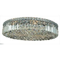 Elegant Lighting 2030F24C-Rc 24 Dia X 55 H In Maxim Collection Flush Mount - Royal Cut- Chrome Finish