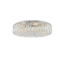 Elegant Lighting 2030F24C-Rc 24 Dia X 55 H In Maxim Collection Flush Mount - Royal Cut- Chrome Finish