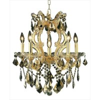 Elegant Lighting 2800D20G-Gt-Rc 20 Dia X 25 H In Maria Theresa Collection Hanging Fixture - Royal Cut Gold Finish