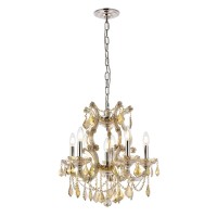 Elegant Lighting 2800D20G-Gt-Rc 20 Dia X 25 H In Maria Theresa Collection Hanging Fixture - Royal Cut Gold Finish