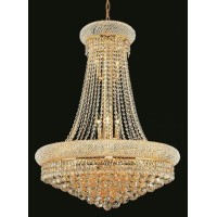 Elegant Lighting 1800D28G-Rc 28 D X 36 In Primo Collection Hanging Fixture - Royal Cut- Gold